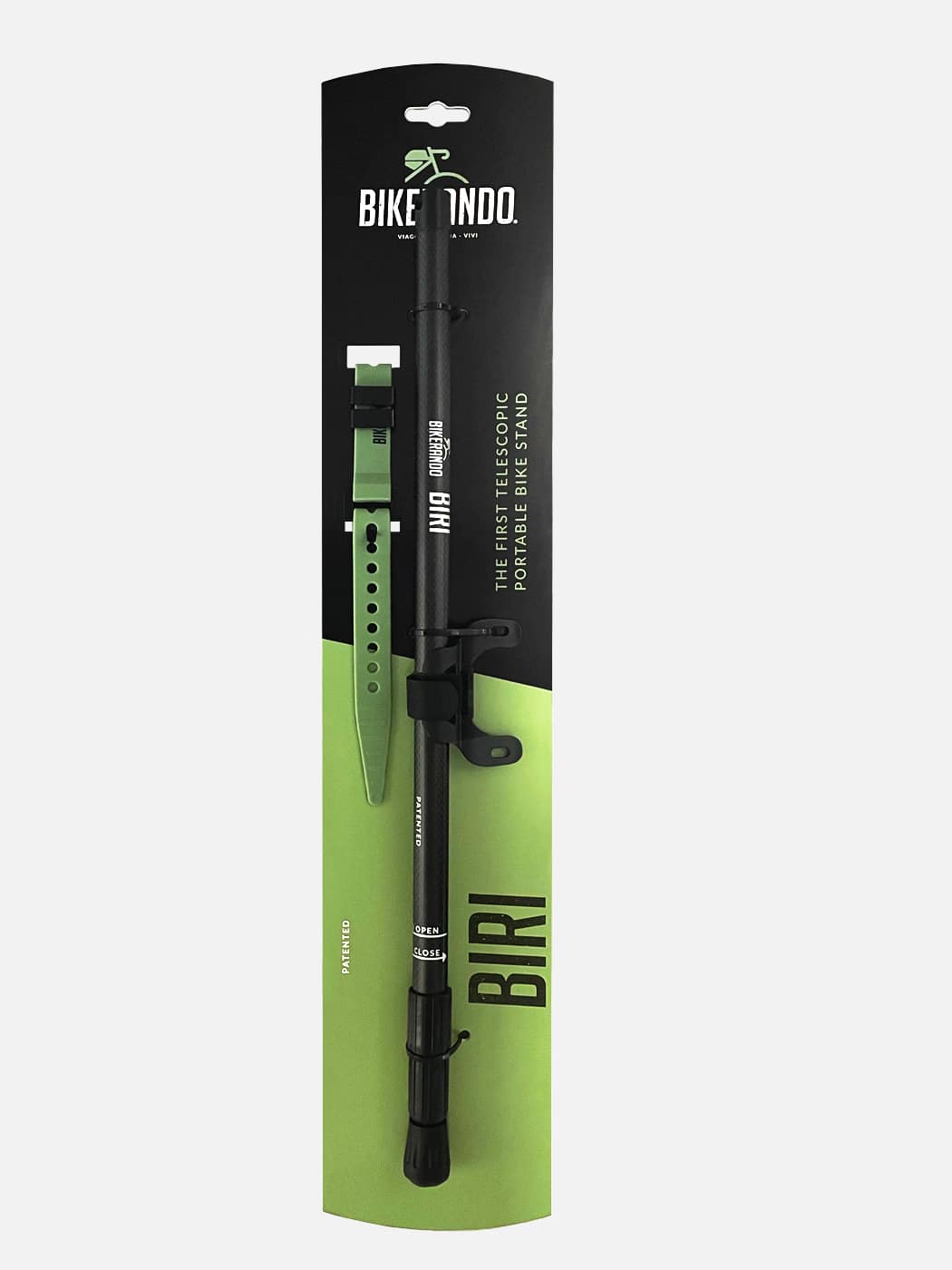 blister kit cavalletto telescopico BIRI in carbonio per bici da viaggio